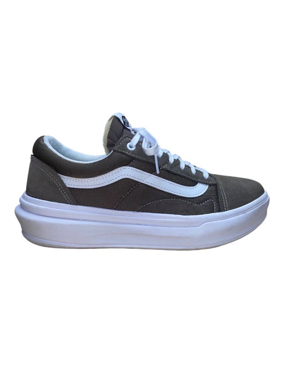 Vans Men’s Green & White Suede Canvas Low-Top Skateboarding Sneakers Size 11
